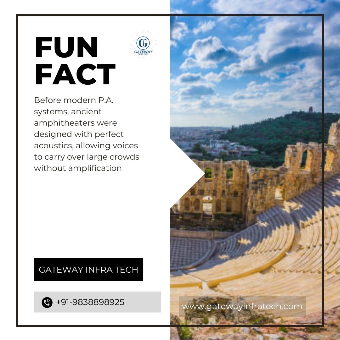 TechInfra95840's tweet image. 🎙️ FUN FACT 🎙️

Before modern P.A. systems, ancient amphitheaters were designed with perfect acoustics, allowing voices to carry over large crowds without amplification! 🏛️🎶  

Upgrade to the latest P.A. systems.

#GatewayInfraTech #PASystems #SoundTechnology #SmartSolutions