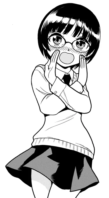 ショートカットのめがねさん 