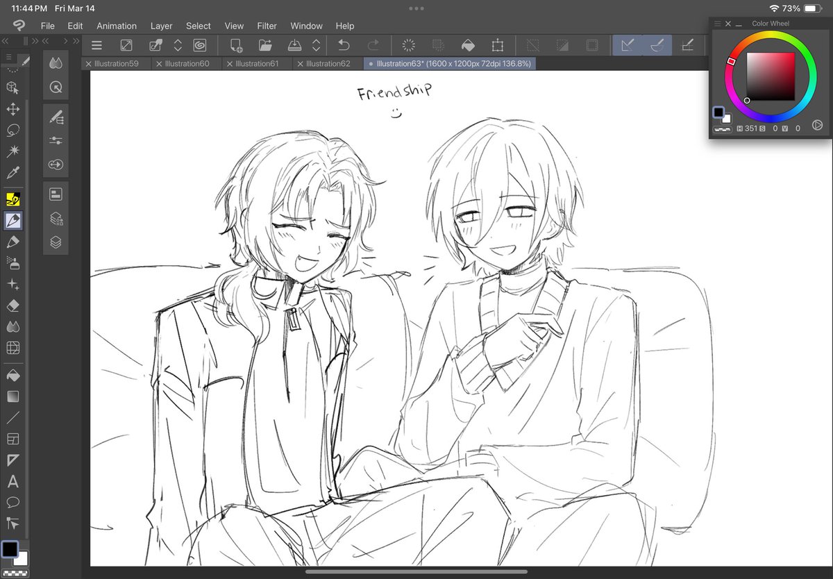 eichi + leo friends doodle