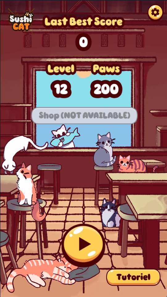 TitangStudio's tweet photo. @KulonikuGame Hi, Twitter !
Would you play this game ? 
#sushicat #indiegame #cozycame #Sushi https://t.co/c56e7MS8yL