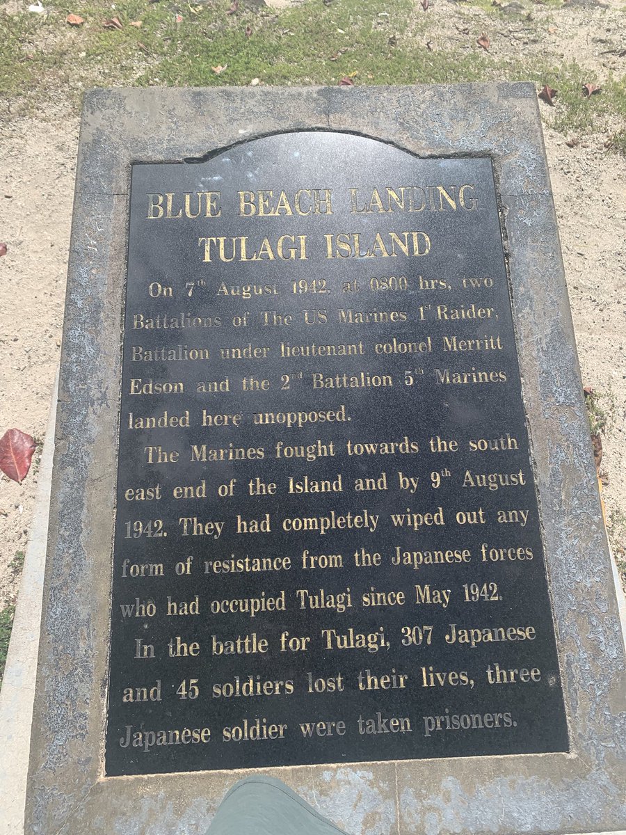 TonyGreubel's tweet photo. Visited Tulagi Island in the Solomon Islands. @USMC @USNavy invaded on August 7, 1942 and secured the island in 2 days after determined enemy resistance. https://t.co/rBSocjcPWZ