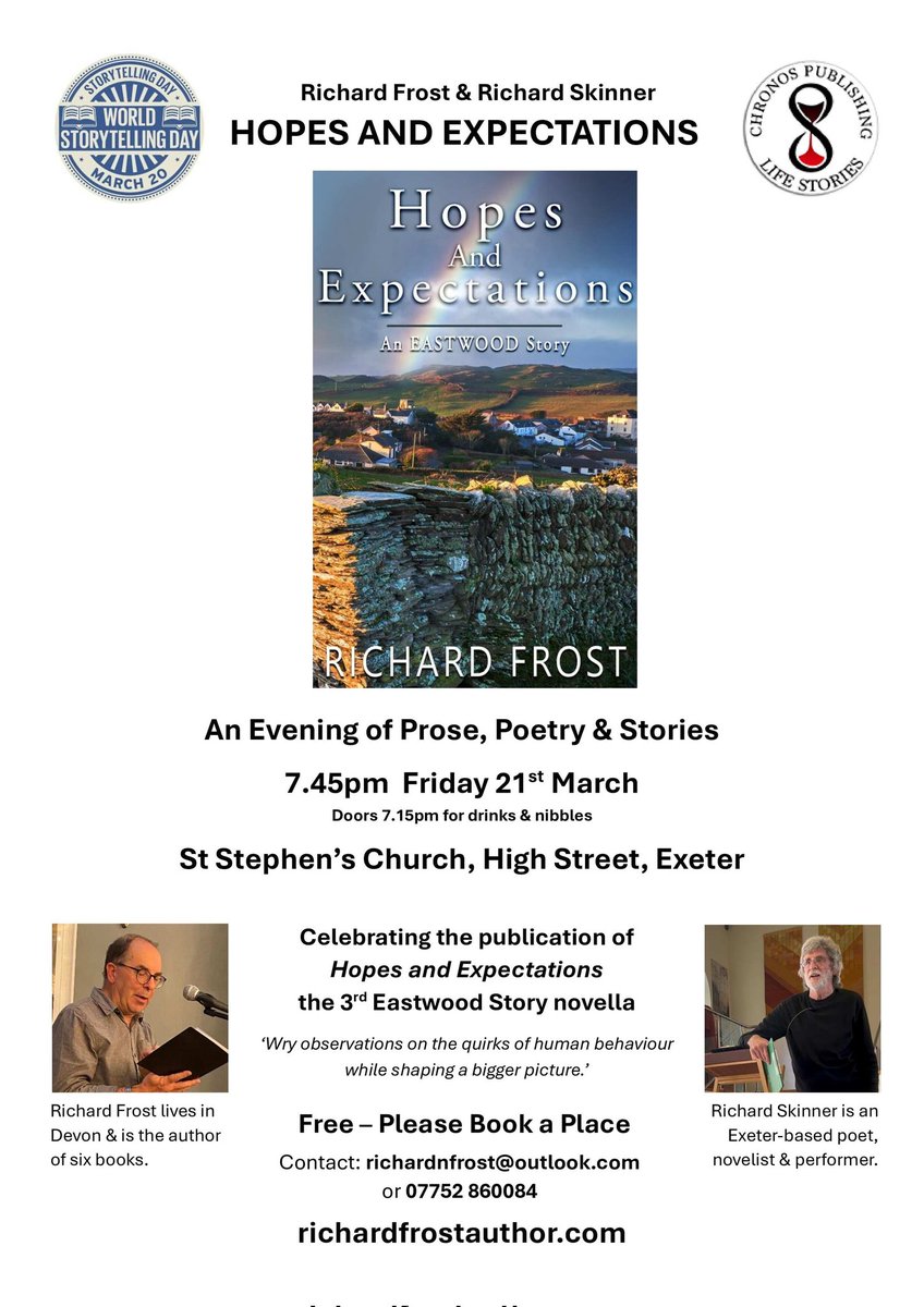 New event added to the Exeter What's On Calendar!

An Evening of Prose, Poetry &amp; Stories has been added to the Exeter Events Calendar at:

exeterviews.co.uk/exeter-events.…

#exeterevents #exeter #devon #books #ExeterViews
