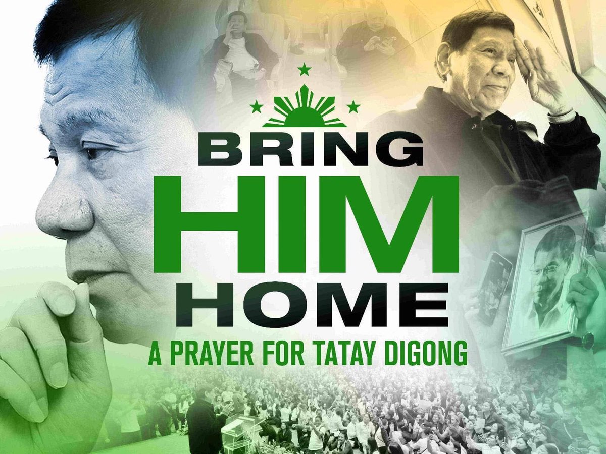 SenatorBongGo's tweet photo. Magkita-kita po tayo sa Liwasang Bonifacio ngayon, at ipakita natin ang pagsuporta natin kay Tatay Digong.

Sama-sama tayong manalangin para sa kanyang kaligtasan at kalusugan.

#BringPRRDHome https://t.co/Aeh1QPg6Af