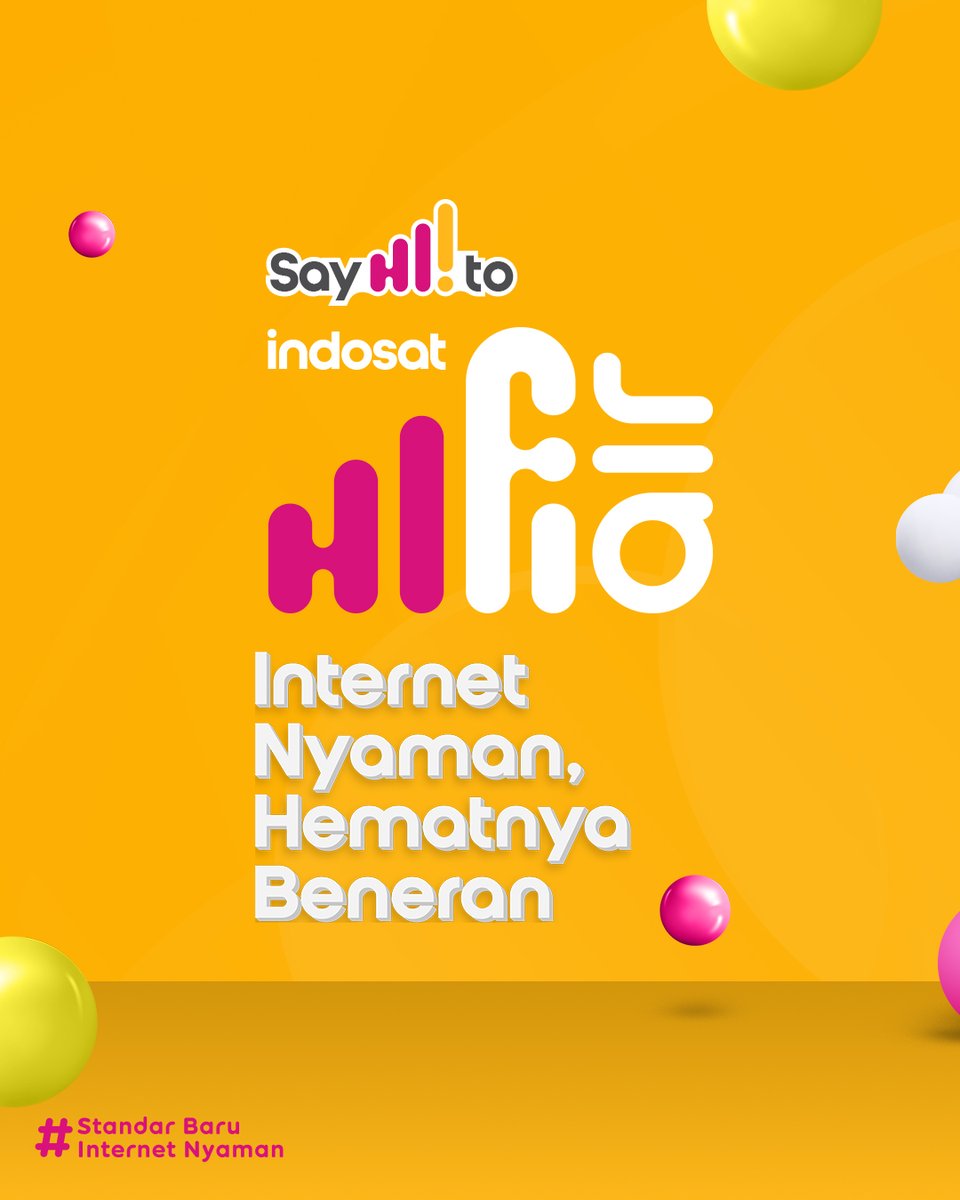 HiFicare's tweet photo. Say Hi! to Standar Internet Nyaman, Hemat Beneran 🥳

Makin lancar, stabil, dan tanpa gangguan!

Buktikan sekarang dengan berlangganan di https://t.co/aALnx0Dmfx  

#IndosatHiFi #StandarBaruInternetNyaman https://t.co/j0AE9zKf2q