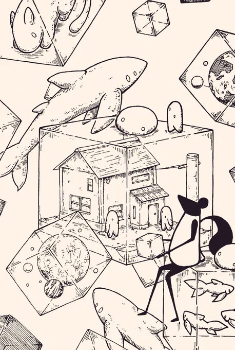 空に浮かぶ箱庭世界

#イラスト
#アナログ絵 