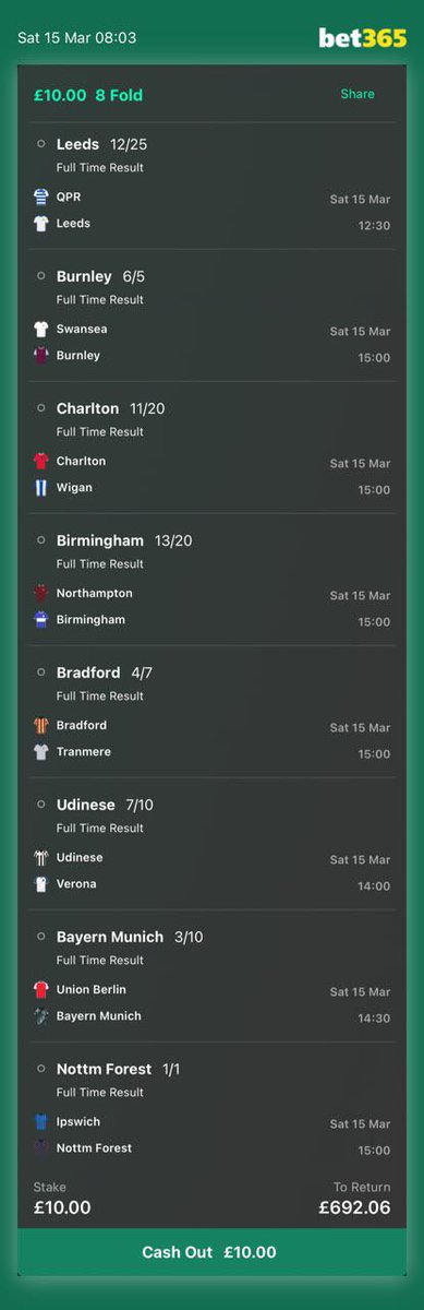 ClarkeSportTips's tweet photo. A win ACCA to start with much more to come today. Keep them notifications on!! https://t.co/Ote8I6GUxn