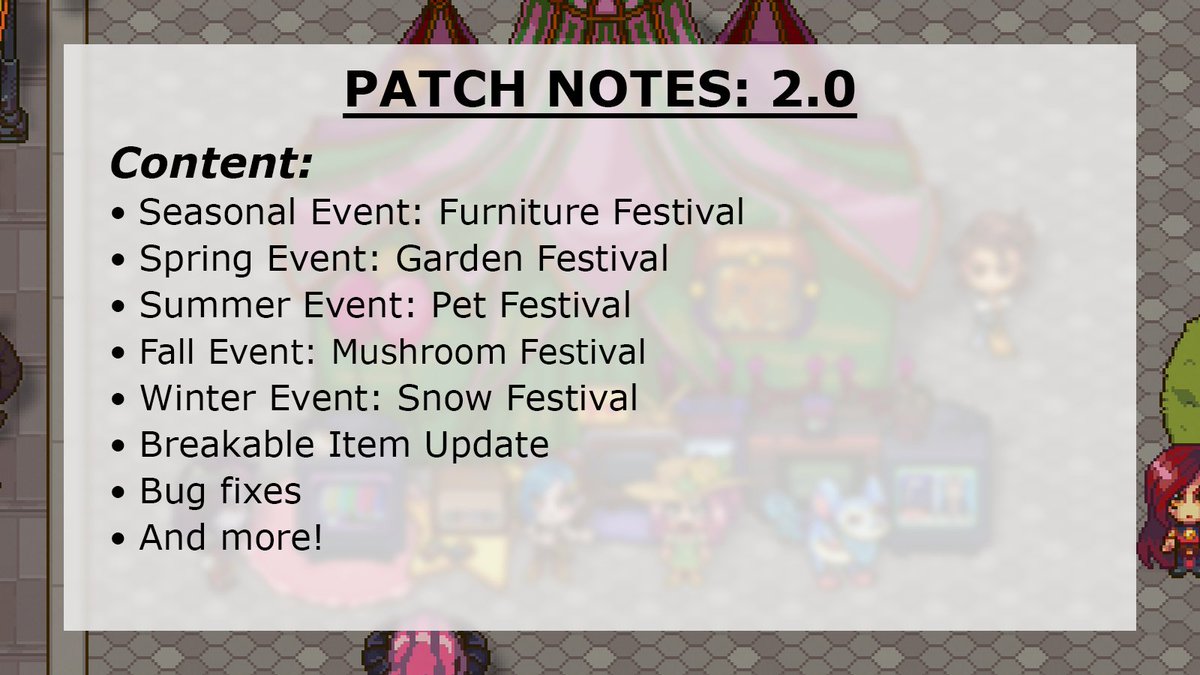 SunHavenRPG's tweet image. I hope you are ready to celebrate more events and festivities because Sun Haven Patch 2.0: Festivals is live now on Steam! 🐶🎉
Read more about the update here: store.steampowered.com/news/app/14328…