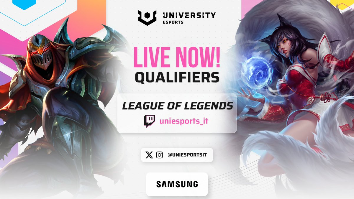 UNIVERSITY Esports Italy 🇮🇹 (@uniesportsit) on Twitter photo SIAMO LIVEEEEEEEE
Terzo ed ultimo qualifier di UNIVERSITY Esports su <a href="/league_italia/">League_Italia</a>
twitch.tv/uniesports_it
<a href="/gioiqv/">Gioi</a> & <a href="/Jokah_lol/">Lorenzo Jokah Lambertini</a> hanno scaldato la voce e sono pronti a tenerci compagnia
Vi aspettiamo in chat! SIAMO LIVEEEEEEEE
Terzo ed ultimo qualifier di UNIVERSITY Esports su <a href="/league_italia/">League_Italia</a>
twitch.tv/uniesports_it
<a href="/gioiqv/">Gioi</a> & <a href="/Jokah_lol/">Lorenzo Jokah Lambertini</a> hanno scaldato la voce e sono pronti a tenerci compagnia
Vi aspettiamo in chat!