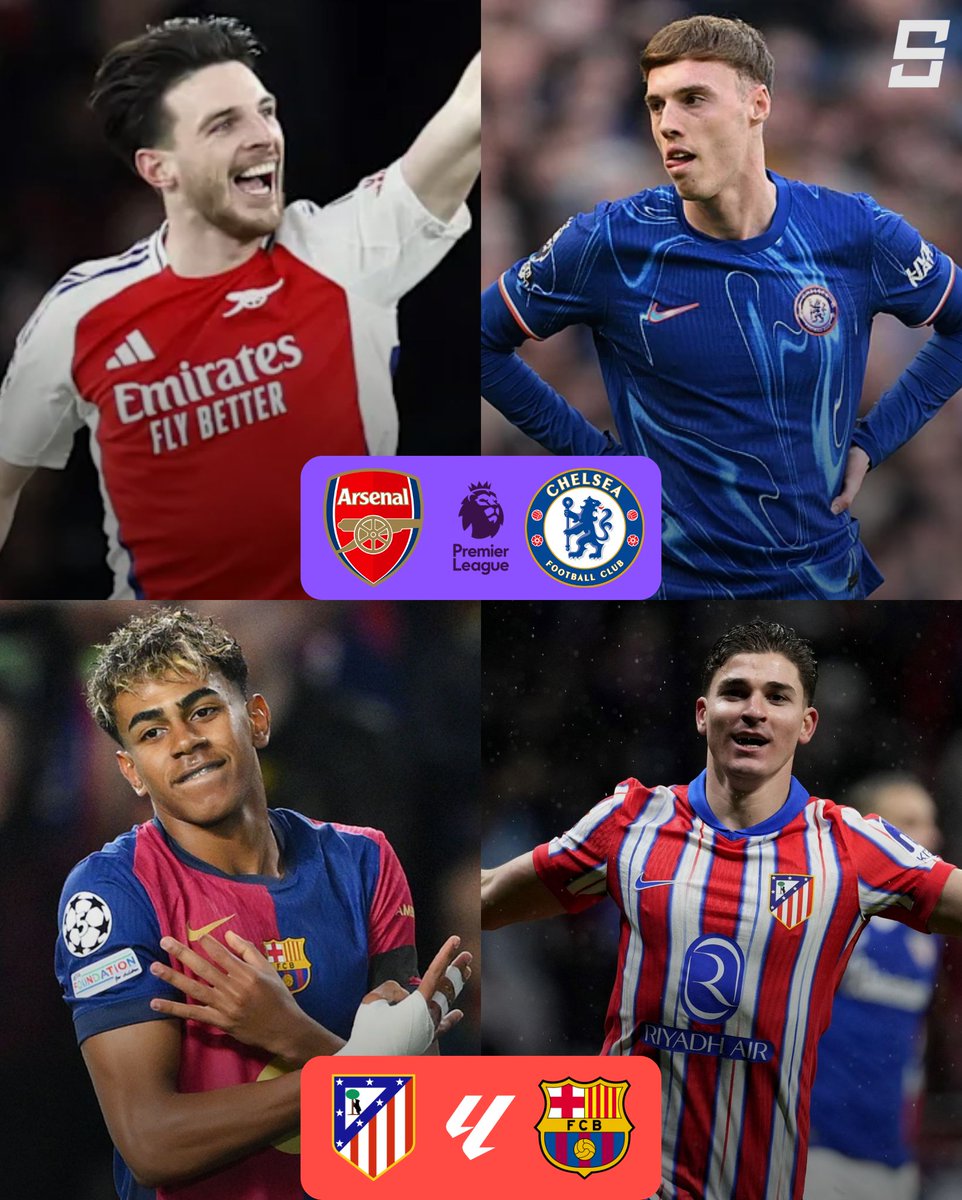iSportsAPI's tweet image. What to watch this weekend? BIG games before the international break🫨
Arsenal vs Chelsea (Sun.)
FC Barcelona vs Atletico Madrid (Sun.)
You may also like:
Leicester City vs Manchester United (Sun.)
Atalanta vs Inter Milan (Sun.)
PSG vs Marseille (Sun.)
#footballapi #sportsapi