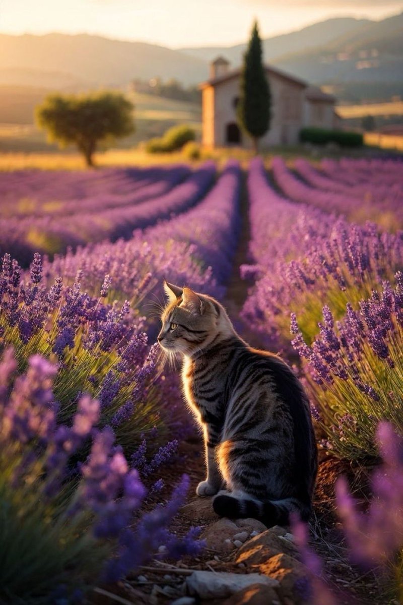 AuthorJoeNBrown's tweet photo. Happy Saturday๐ชป ~ Happy Caturday ๐
#SaturdayVibes #Caturday ๐ฑ #PurpleFields https://t.co/9CQY70IVQP
