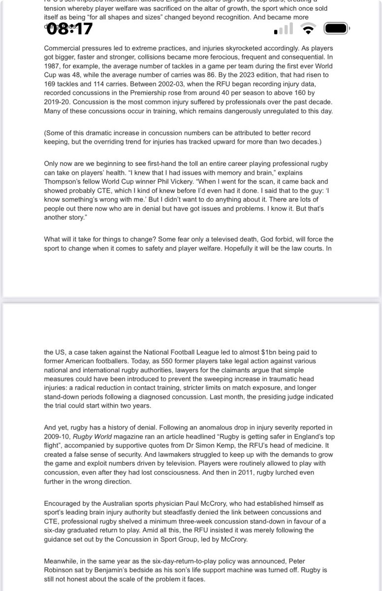 AlixPopham's tweet photo. PLEASE READ AND SHARE 😞😡😢🙏❤️🏉🧠 @PlantedSam 👏👏👏 https://t.co/fYLC6PzgDB