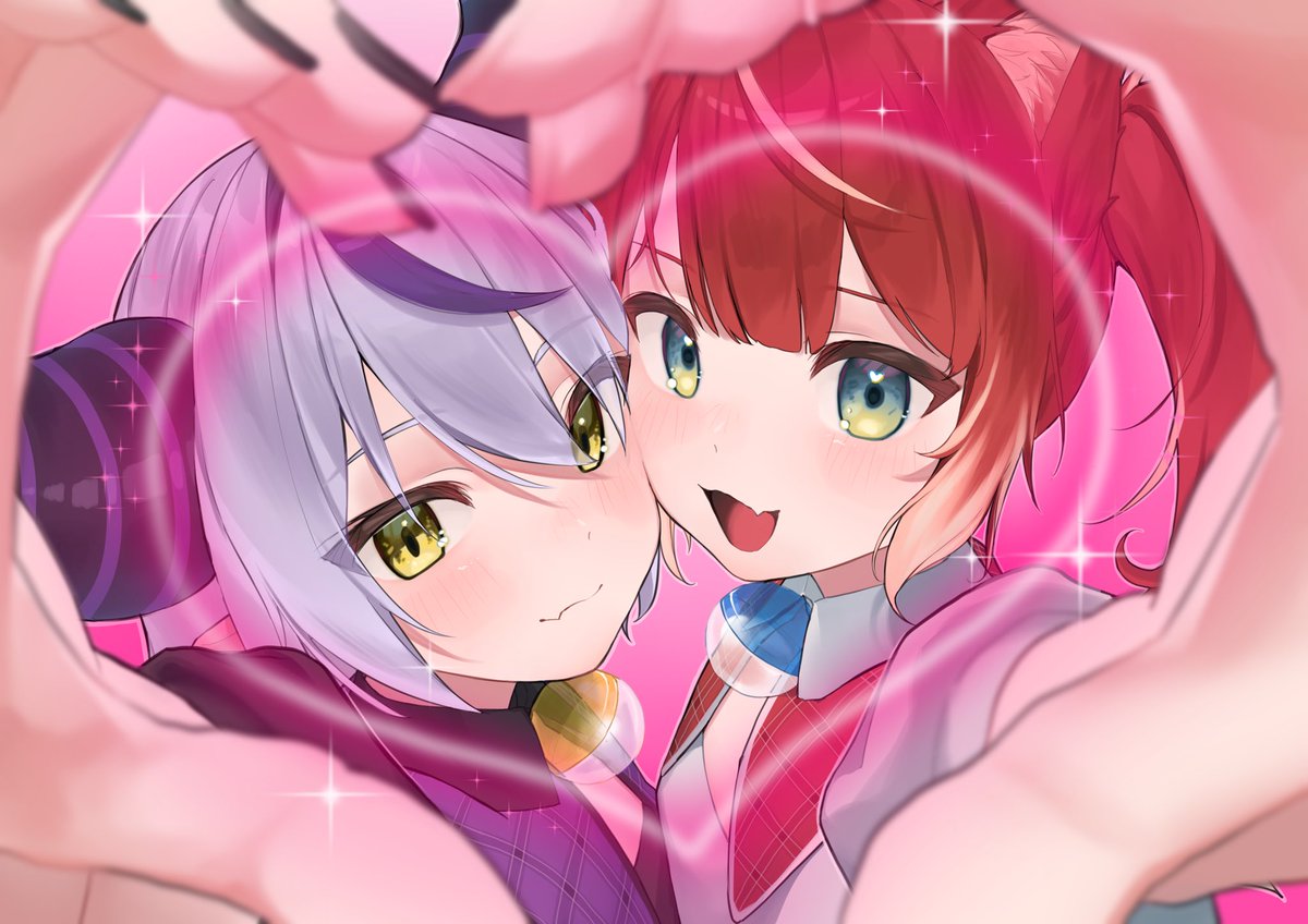 qinuillust's tweet photo. ふぃぎゅぎゅぎゅぎゅぎゅっと急接近🩷
#laplus_artdesu #karunyart https://t.co/cqsmiOKLhd