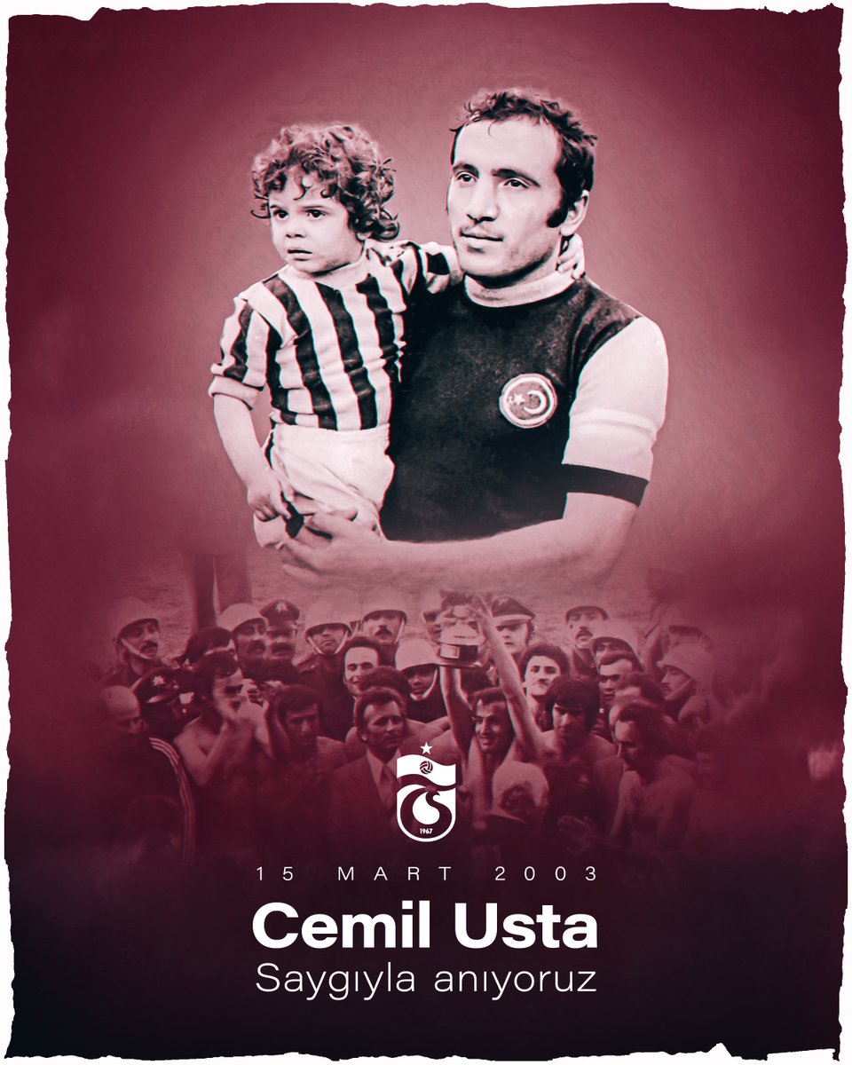 Trabzonspor’un Dozeri, efsane kaptanımız Cemil Usta’yı vefatının 22. yıl dönümünde saygı ve rahmetle anıyoruz.