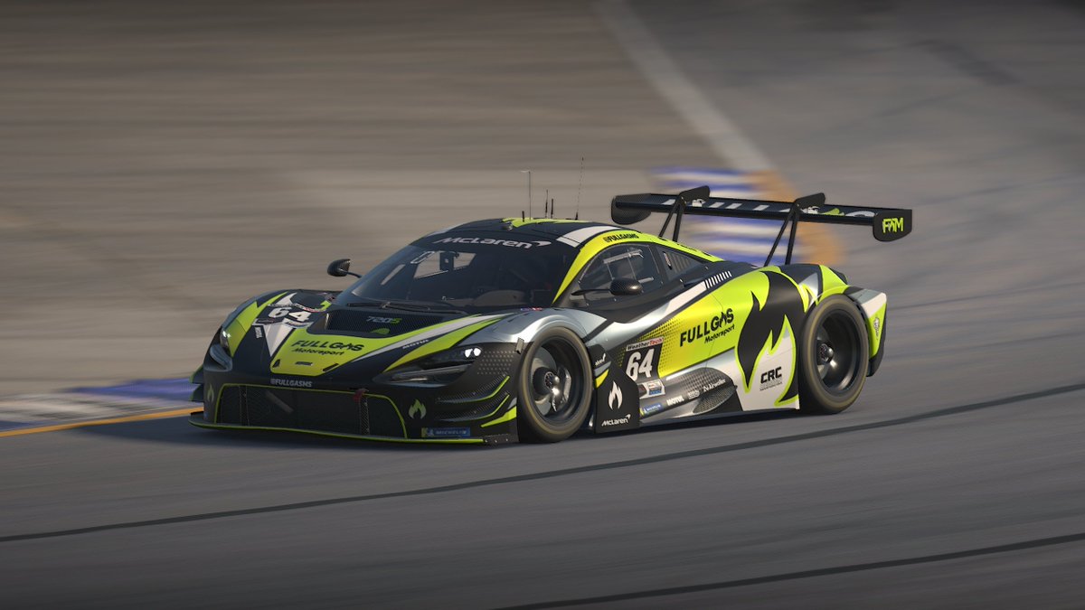 FullGasMS's tweet image. 🇬🇧 Our first official skin is now available on our McLaren 720S GT3 Evo. What do you think? We love it! thanks to @Crosdevall 🎨

🇪🇸 Nuestra primera skin oficial ya esta sobre nuestro Mclaren 720S GT3 Evo. Que os parece? A nosotros nos encanta! Gracias @Crosdevall