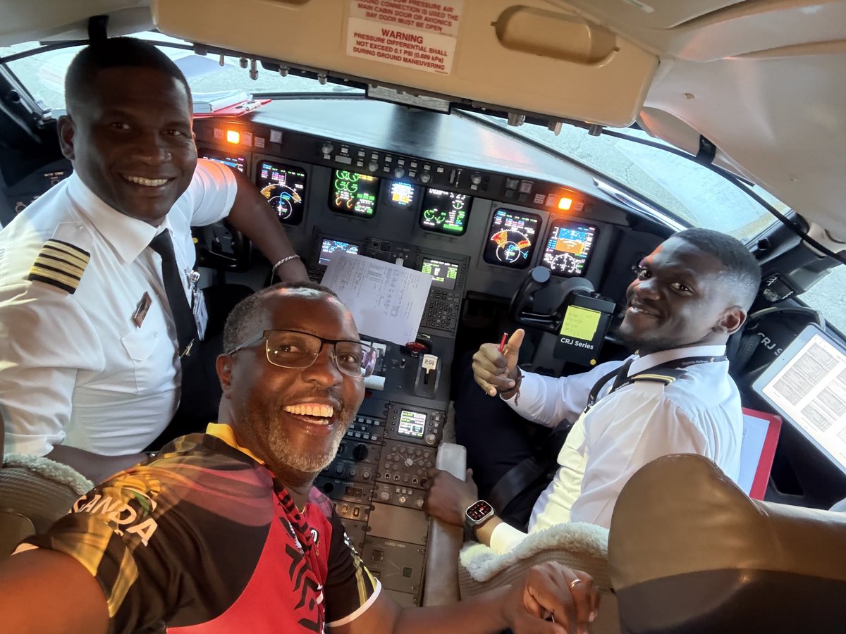 Amos Wekesa (@wekesa_amos) on Twitter photo Captain Basil Schicali and Mark Mangeni of <a href="/UG_Airlines/">Uganda Airlines</a> flew us yesterday from Entebbe to Zanzibar and on to Kilimanjaro airport Tanzania.
Like I have always said, great crew, just need aggressive marketing so uganda can benefit from the airline.
We pax flying in Captain Basil Schicali and Mark Mangeni of <a href="/UG_Airlines/">Uganda Airlines</a> flew us yesterday from Entebbe to Zanzibar and on to Kilimanjaro airport Tanzania.
Like I have always said, great crew, just need aggressive marketing so uganda can benefit from the airline.
We pax flying in