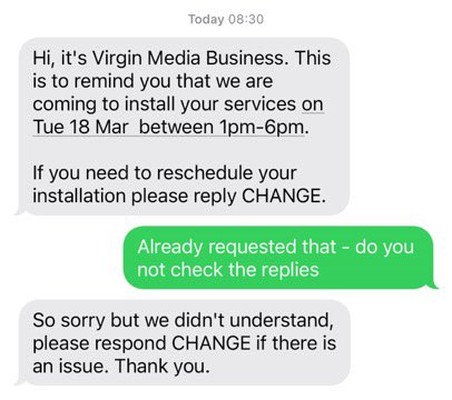 Trevor Prior (@trevor_prempod) on Twitter photo I am all for the use of AI and use it to help me with my notes. However, what is the point of a business using a process only for it not team to work?<a href="/virginmedia/">Virgin Media ❤️</a> be aware that this kind of nonsense might make me cancel my order completely. I am all for the use of AI and use it to help me with my notes. However, what is the point of a business using a process only for it not team to work?<a href="/virginmedia/">Virgin Media ❤️</a> be aware that this kind of nonsense might make me cancel my order completely.