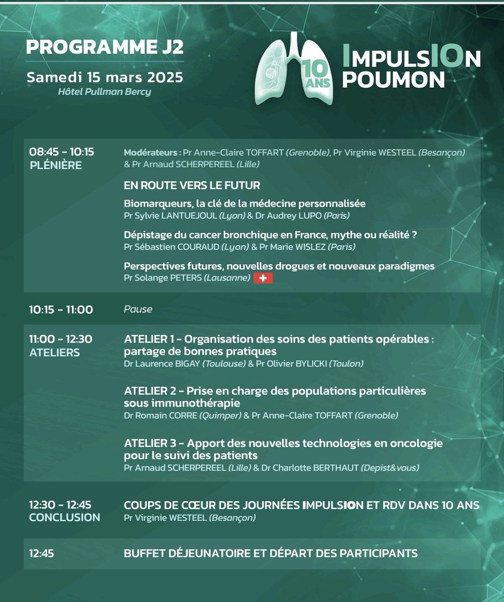 Leleuolivier80's tweet photo. Nous sommes intervenus ce matin avec @MarieWislez aux Journées scientifiques pour les 10 ans de l'immunothérapie en oncologie thoracique : avec DEP KP80, CASCADE et le projet pilote IMPULSION le dépistage du cancer du poumon est bien passé de mythe à réalité !
@s_couraud @revelmp https://t.co/YVbFs7caHI