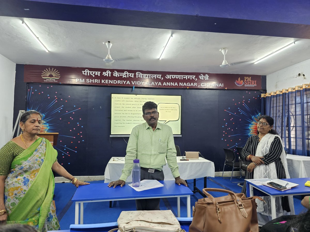 NagarKv's tweet image. Caring for those who shape the future! 🧠💙 A special Workshop on Promoting Mental health and wellbeing at PM SHRI KV Anna Nagar, reminding teachers that their well-being is just as important as their students&apos;. #WellbeingForEducators #StrongerMinds 
@KVS_HQ 
@EduMinOfIndia