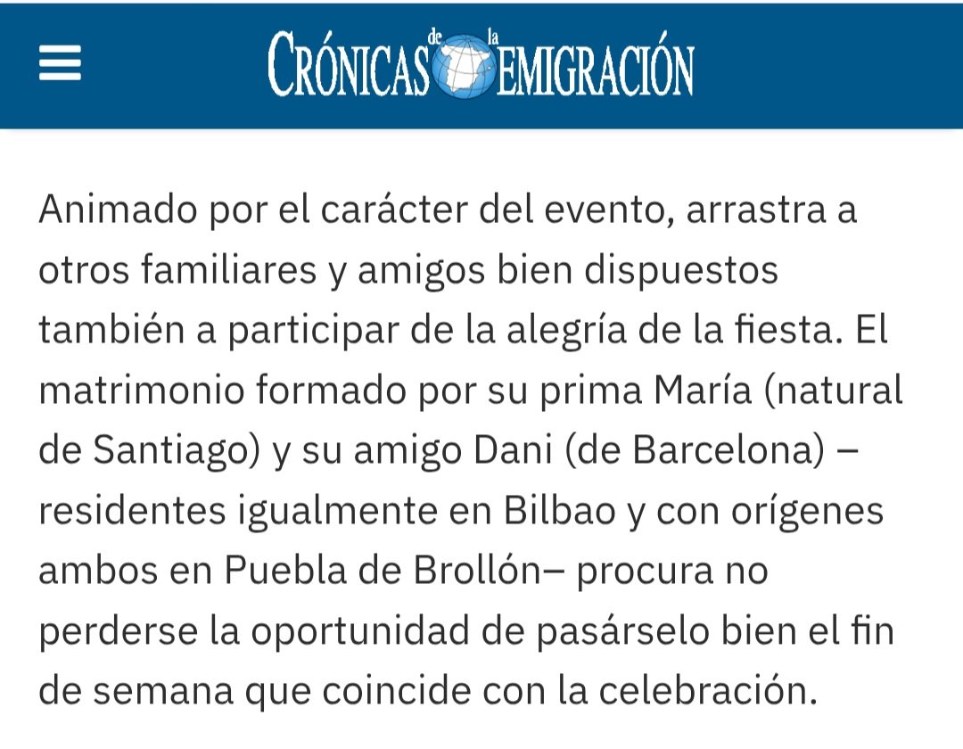 Para <a href="/cronicas_emigra/">Crónicas Emigración</a> e <a href="/galiciamundo/">galiciaparaelmundo</a>

Lembren que o único topónimo do concello é A POBRA DO BROLLÓN

Nin "Puebla de Brollón", nin "A Pobra de Brollón", ...

Topónimo:  A POBRA DO BROLLÓN

Editen o erro, porfá!