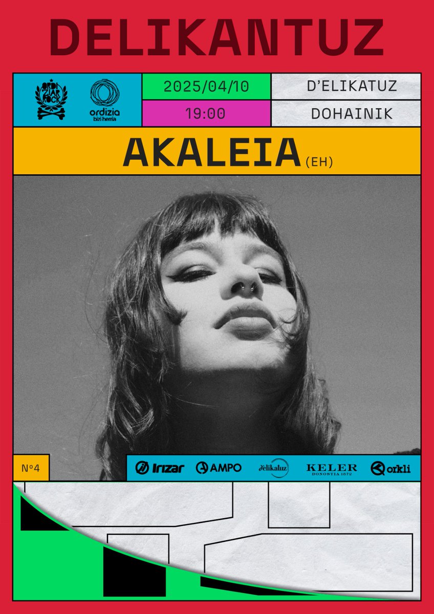 Ostegunekoaren zapore goxoa kendu gabe, hemen duzue hurrengo proposamena. 🤗

ordiziarrock.com/akaleia-apiril…