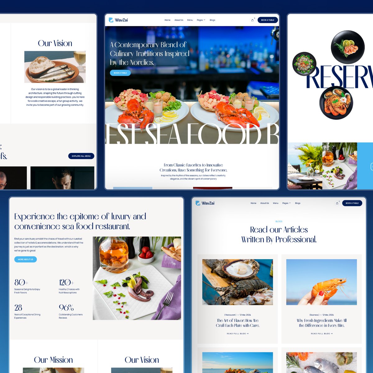 flowzaiofficial's tweet image. Seafood Restaurant @Webflow Template 🌊🦀
The Wavzai template is designed for seafood restaurants looking to establish a vibrant and captivating online presence.
#NoCodeDevelopment #WebsiteDesign #Webflow
