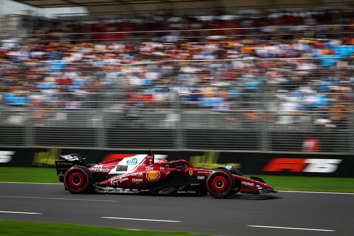 ScuderiaFerrari's tweet photo. Back on track ๐ https://t.co/u2d162shNI