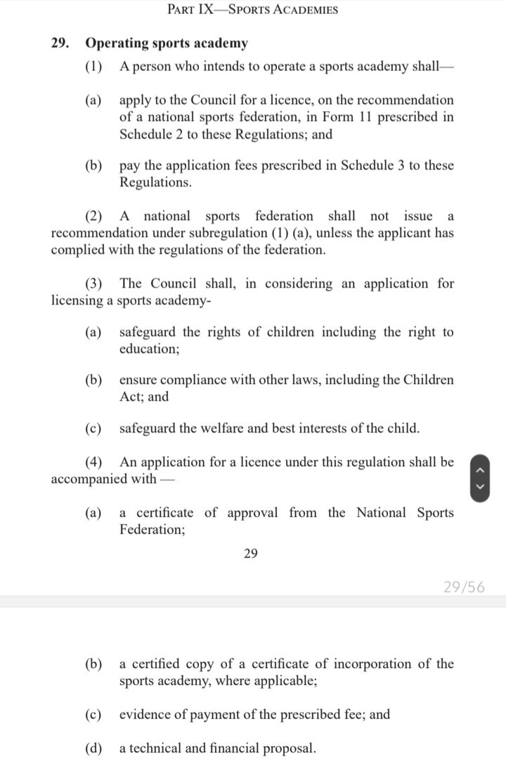 The National Sports Regulations, 2025 of #Uganda gazetted. Key aspects include

1. Licensing of agents, promoters &amp; managers of athletes

2. Formal management contracts for agents, promoters &amp; managers

3. Registration of community #sports clubs

4. Licensing sports academies