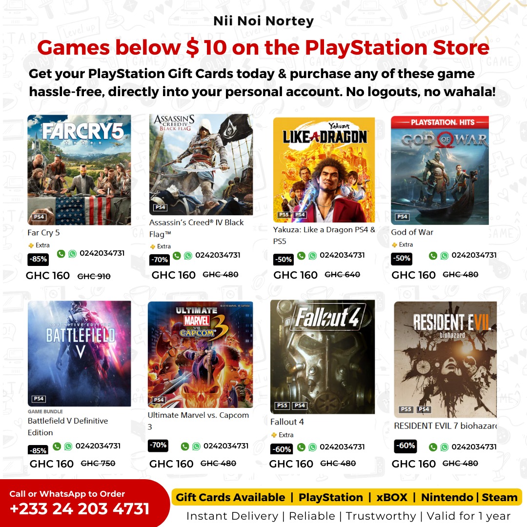 GameGateGh's tweet photo. Did the hacked account you bought log you off or we should mind our business?*
We have gaming gift cards to buy games into your personal account
#gaming #giftcard #ghana #gamegategh #playstation #Xbox #ps4 #ps5 https://t.co/FAfCCiBPcZ