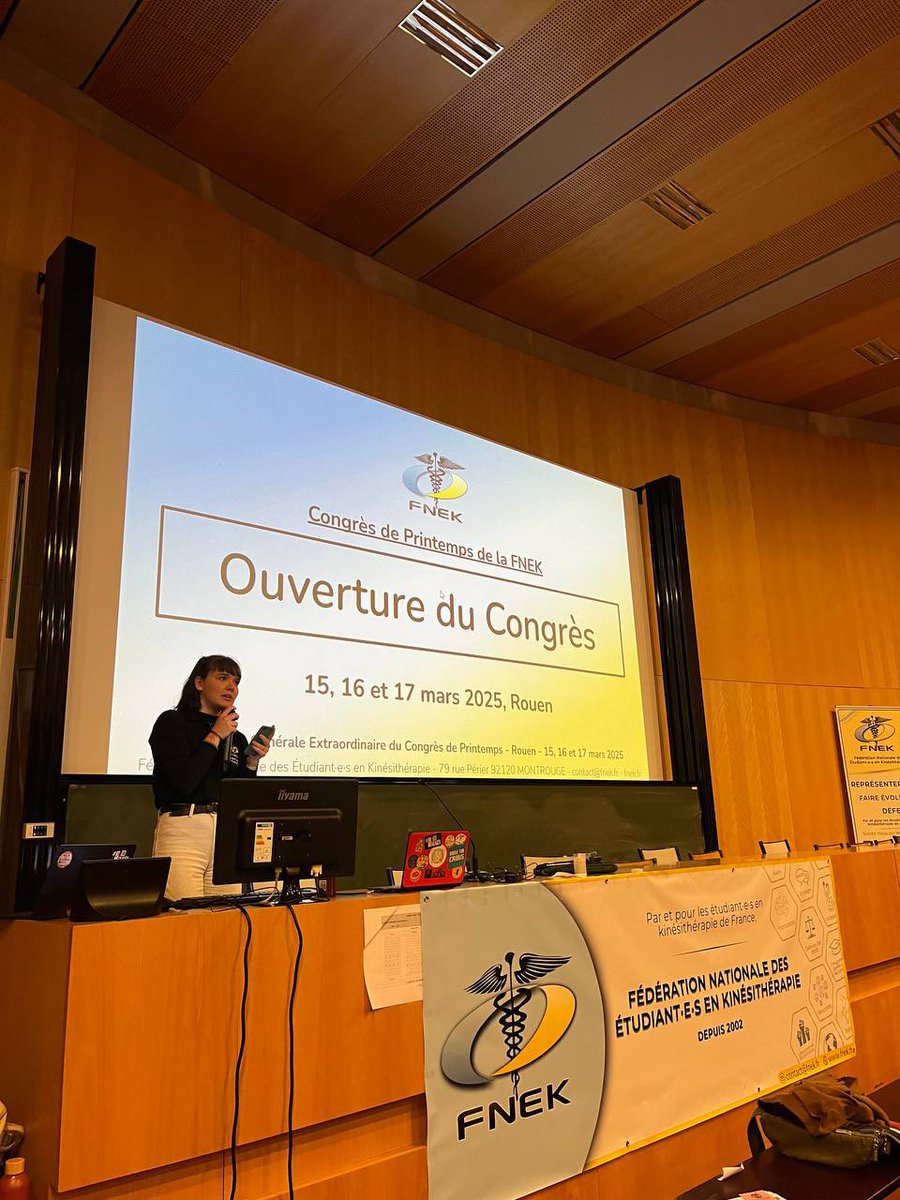 🟡🔵 La FNEK ouvre son congrès de printemps à Rouen !

Trois jours d’échanges, de formations et de rencontres pour façonner ensemble l’avenir de la #kinésithérapie 💡

Retrouvez la FNEK également sur Bluesky ici : bsky.app/profile/lafnek… 

 #CongrèsFNEK #Rouen #ÉtuKiné #FNEK