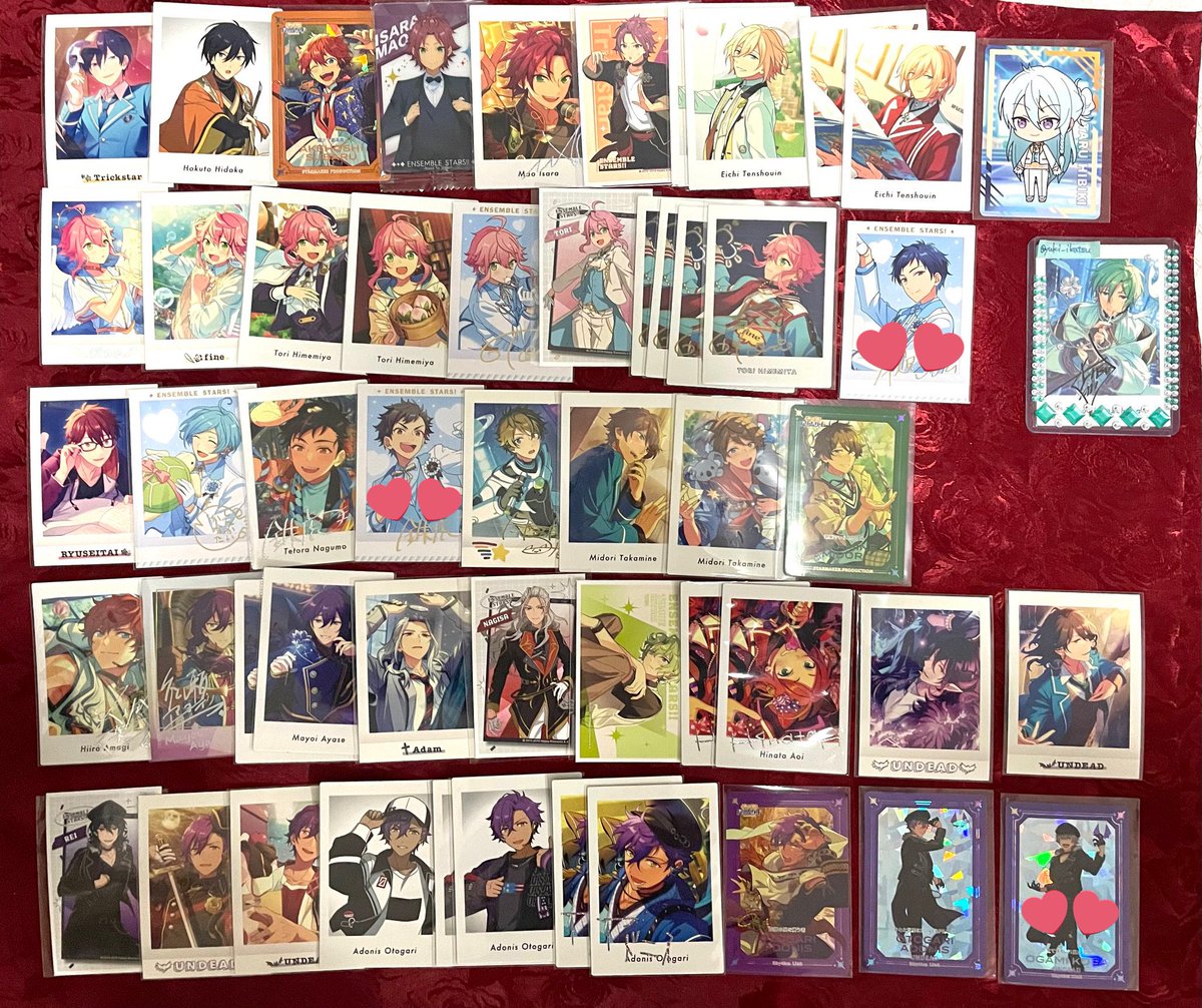 saru_temara's tweet photo. @yuki_ikatsu ❄️初めまして、こんばんは
検索より失礼いたします。
当方画像の巽、英智、渉を所持しております。
画像お借りしまして、💕つけさせて頂いた6点と交換可能なものはございますでしょうか？
ご検討よろしくお願いいたします。 https://t.co/2qaTWVmAC3