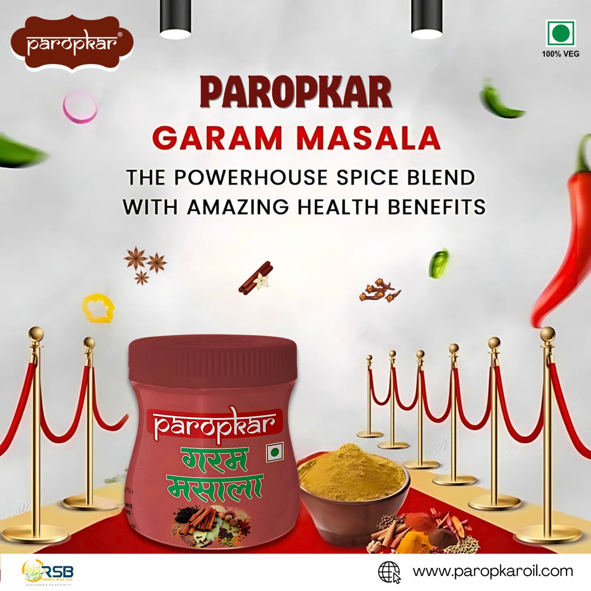 Paropkaroils's tweet image. &quot;✨ Elevate your dishes with the rich aroma and bold flavors of Paropkar Garam Masala! 🌶️🫚 A perfect blend of spices to add warmth and taste to every bite. 🍛🔥 #ParopkarGaramMasala #AuthenticFlavors #SpiceUpYourCooking