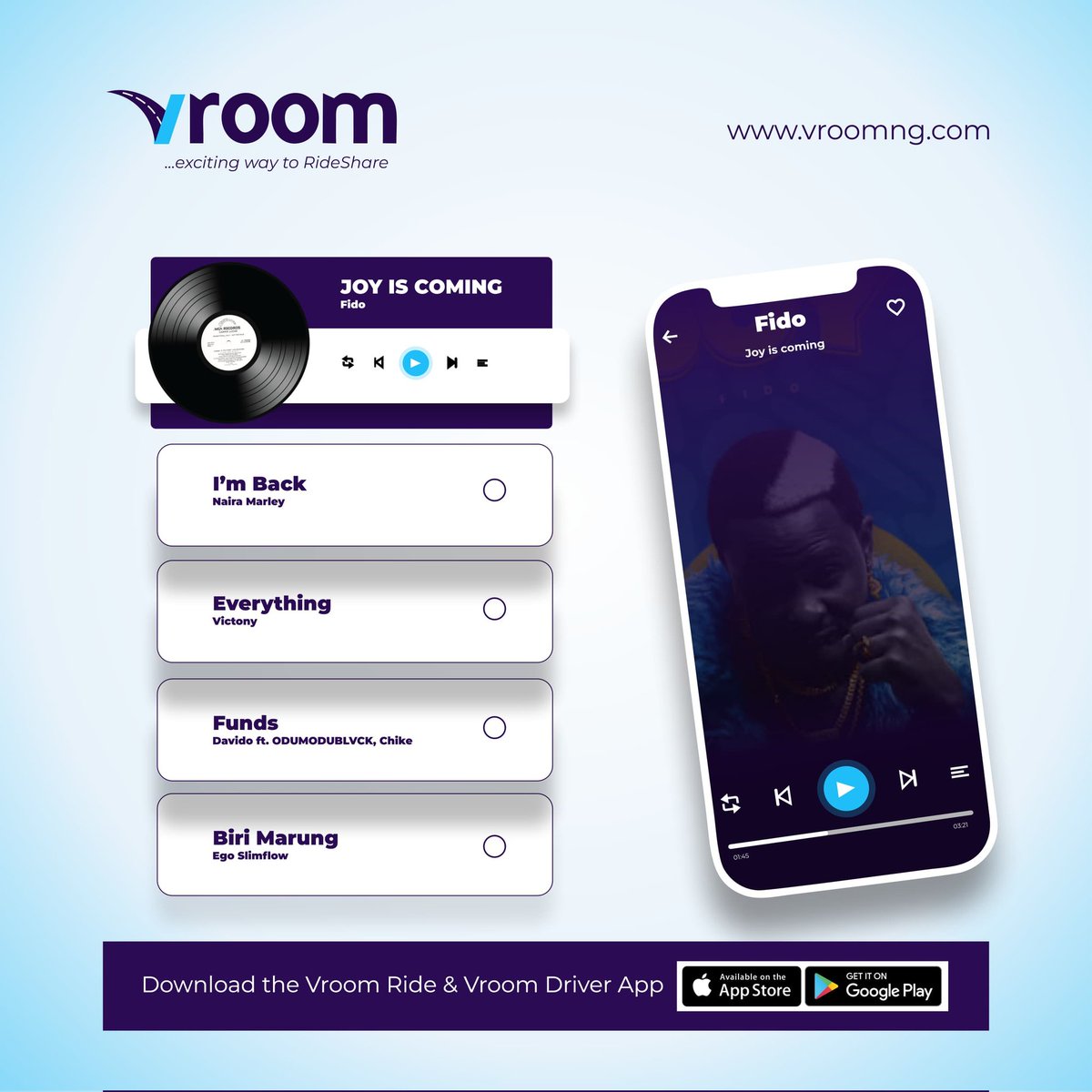vroomng's tweet photo. It's that work free saturday morning💃💃💃
Tell us your go-to relaxation music in the comment section😊😊
.
.
.
.
#vroomdriverapp #vroom #vroomapp #VroomWithLove https://t.co/gj6nTwWghq