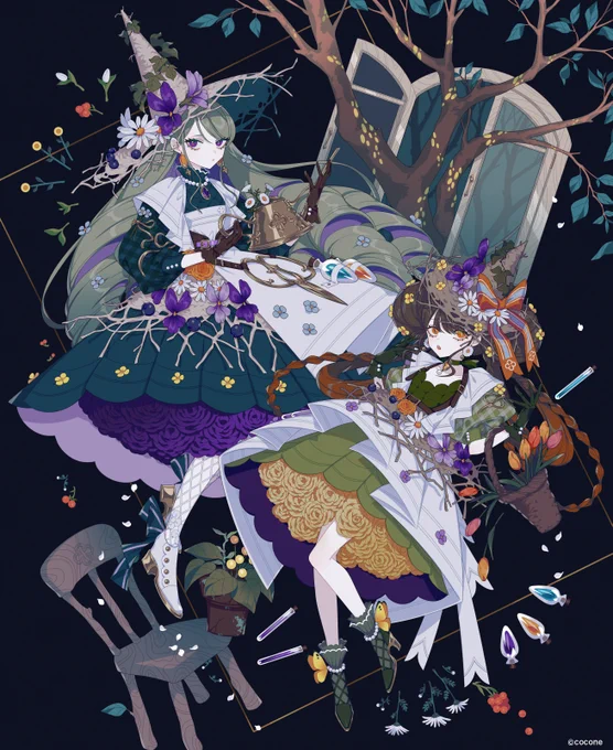 ポケコロ()Drops.ft.しきみ 魔女の薬草園キービジュアルイラストです 