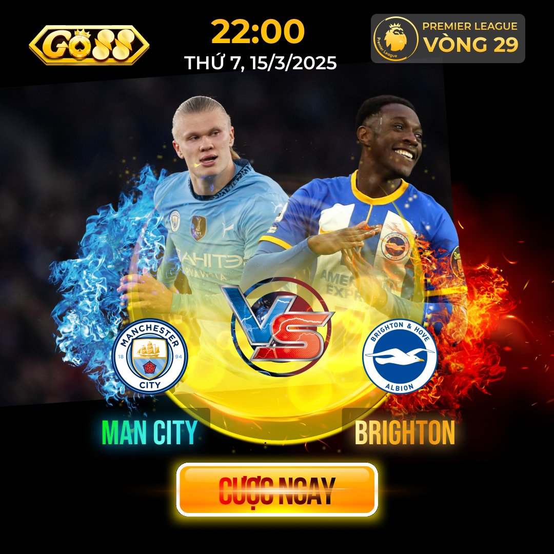 Go88Official's tweet photo. ⚽️ Tips Bóng Đá hôm nay
Man City vs Brighton 🎲 City từ HOÀ đến THẮNG và T_ài 2.5  1.94 (O-SPORTS)
Trận cầu được dự đoán rất chật vật dành cho The Citizen. 
#EPL #ManCity #Brighton #Go88
=====
GO88▪️COM
Truy cập đúng để chơi game an toàn ‼️
thegioigiaitrigo88 https://t.co/aO2Wv0l09f
