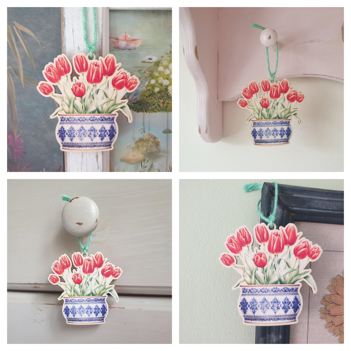 My beautiful wooden Tulip decoration is now available in my Etsy shop. Laser cut from sustainable wood and finished off with some coloured twine. A lovey Spring decoration and gift for #mothersday 
#UKGiftAM #UKGiftHour 
sarahbenning.etsy.com/listing/188761…