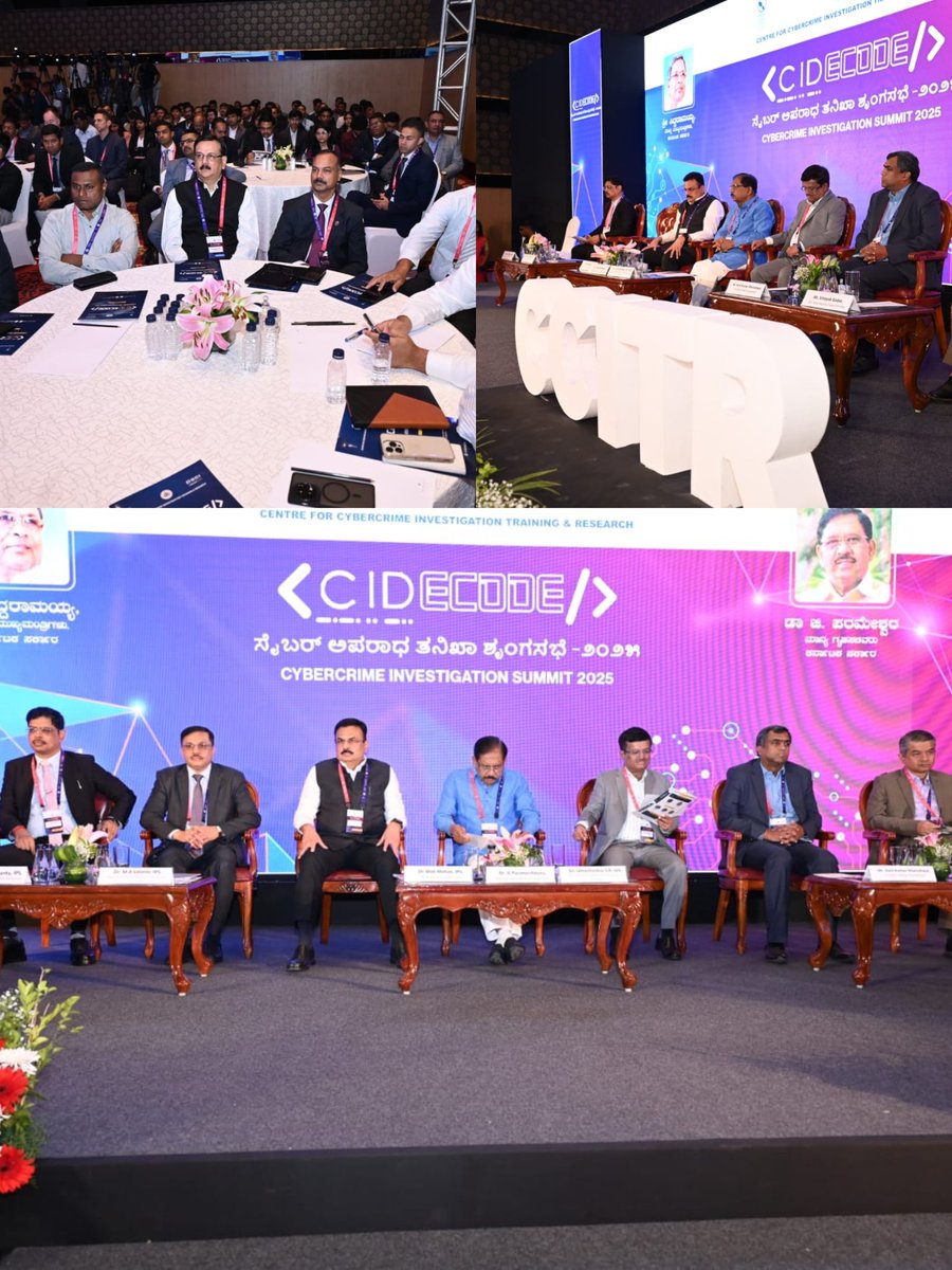 CybercrimeCID's tweet photo. Dr. G. Parameshwara, Hon'ble Home Minister of Karnataka inaugurated CIDECODE-2025, the 2nd Edition of Cybercrime Investigation Summit
#CCITR #CIDECODE @DrParameshwara https://t.co/DfoklcLE1Z