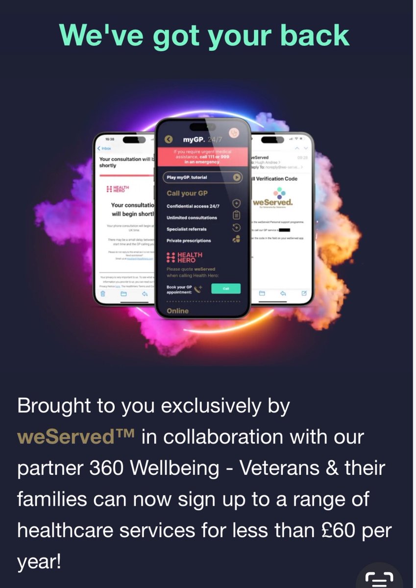 Veterans - we’ve got your back. New health &amp; wellbeing services now live. Head to our website. Link in bio ⬆️ 
#community #Veterans #healthcare