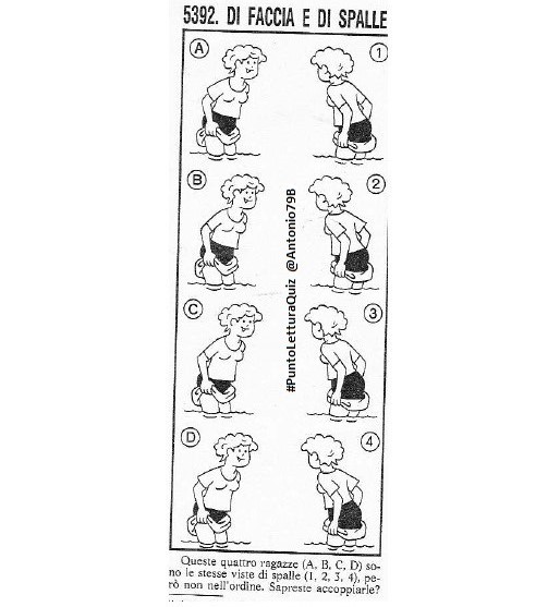 #PuntoLetturaQuiz di oggi #16marzo.

Quale sarà la soluzione? Giocate con noi!

(da La Settimana Enigmistica, anno 1994).