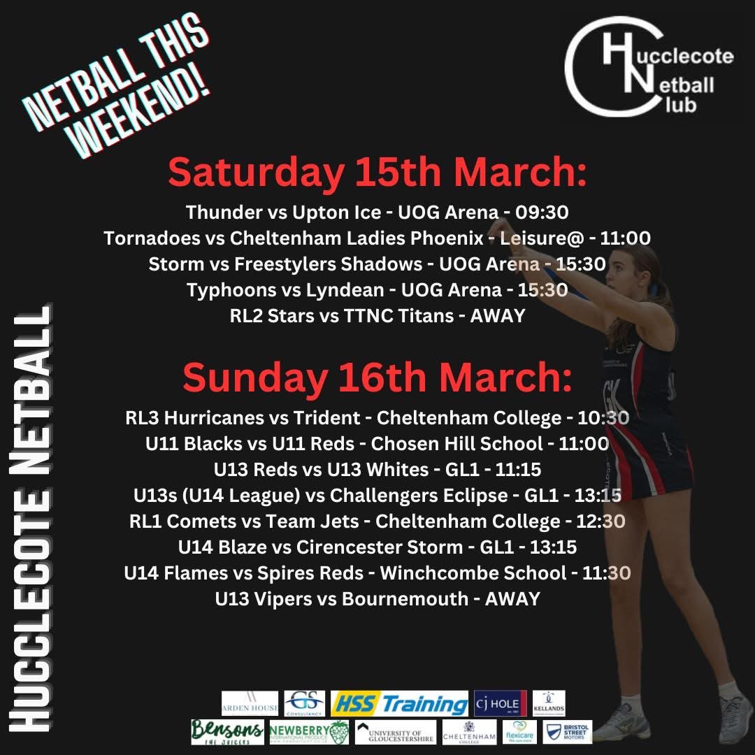 Here’s what’s happening this weekend ⬇️⬇️⬇️⬇️⬇️
#hucclecotenetball