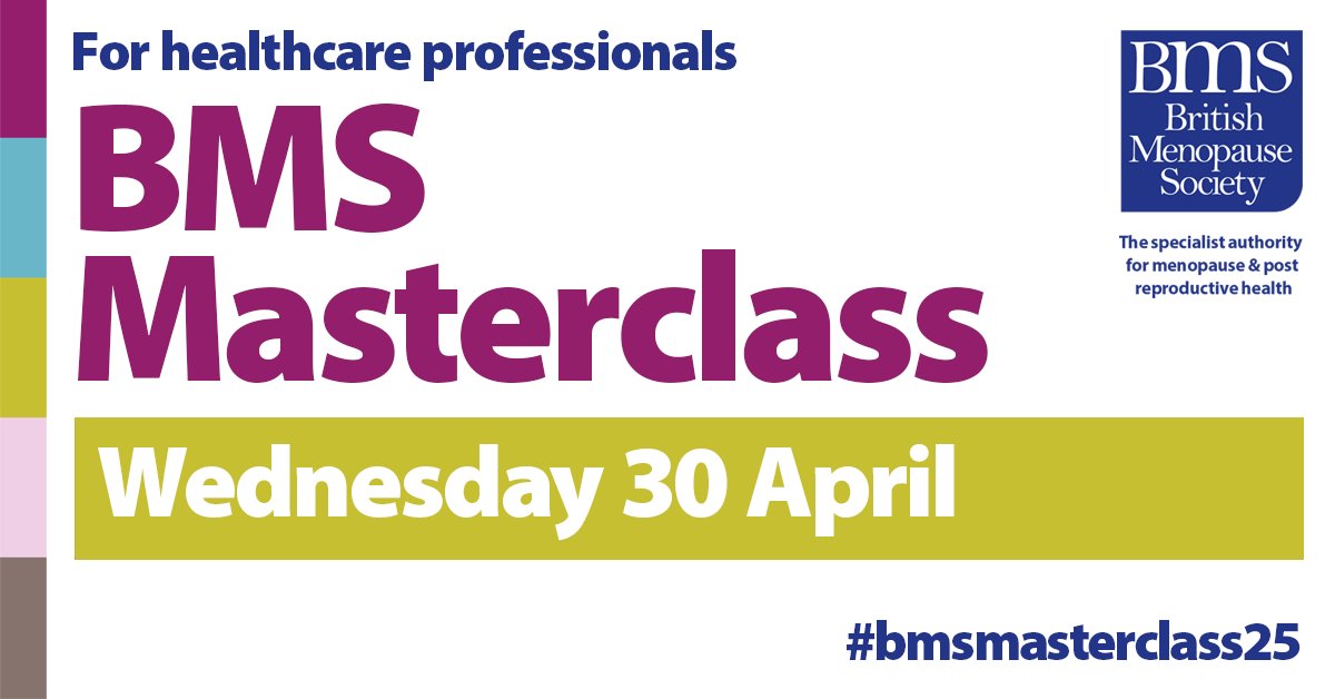BrMenopauseSoc's tweet photo. Healthcare professionals. Join us for our 30 April webinar. Live &amp; interactive with #menopause specialist panellists. Topics include Understanding &amp; managing HRT side effects; GSM, what products to use; Brain fog. Evidence based education https://t.co/Juo98L3lOa https://t.co/RFBcKDQLOQ