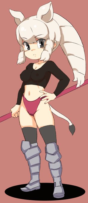 お題のシロサイ チャレンジ
珍しく裸じゃなくて良いんで後から鎧を追加

鎧の内側ってどうなってるんだろ
下はハイレグっぽいけど、上は黒い 