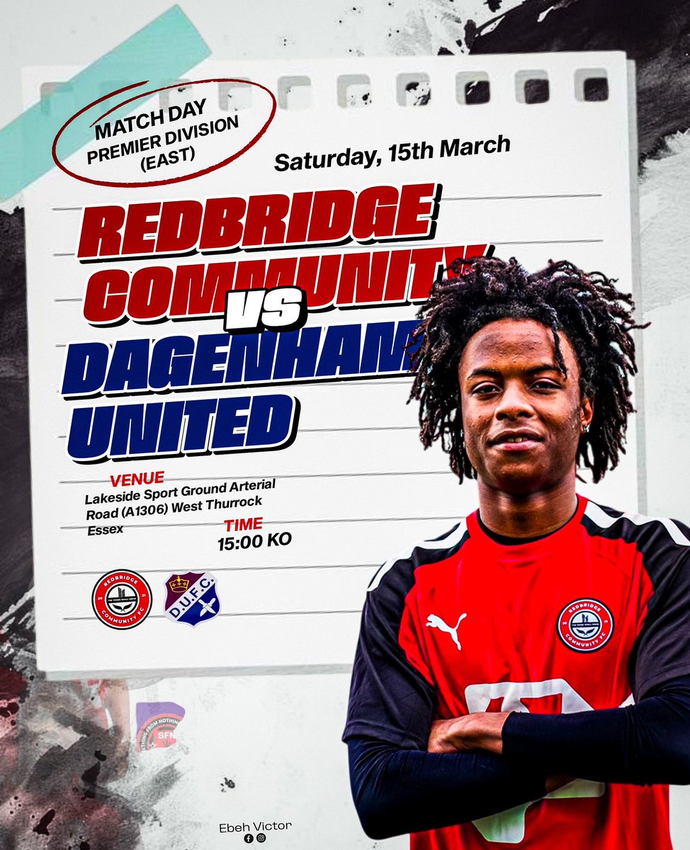 redbridgecommunityfc (@redbridgecfc) on Twitter photo REDBRIDGECOMMUNITY FC will be at home at the lakeside today as we go head to head with <a href="/DagenhamUTD_FC/">Dagenham United FC</a> in <a href="/EssexAllianceFL/">Essex Alliance FL</a> Premier Division action ⚽️
@lakesidesportsground
📅 Saturday 15th March
⏰ 3pm KO
📍 Lakeside Sports Ground
#weareredbridge #communityfc REDBRIDGECOMMUNITY FC will be at home at the lakeside today as we go head to head with <a href="/DagenhamUTD_FC/">Dagenham United FC</a> in <a href="/EssexAllianceFL/">Essex Alliance FL</a> Premier Division action ⚽️
@lakesidesportsground
📅 Saturday 15th March
⏰ 3pm KO
📍 Lakeside Sports Ground
#weareredbridge #communityfc