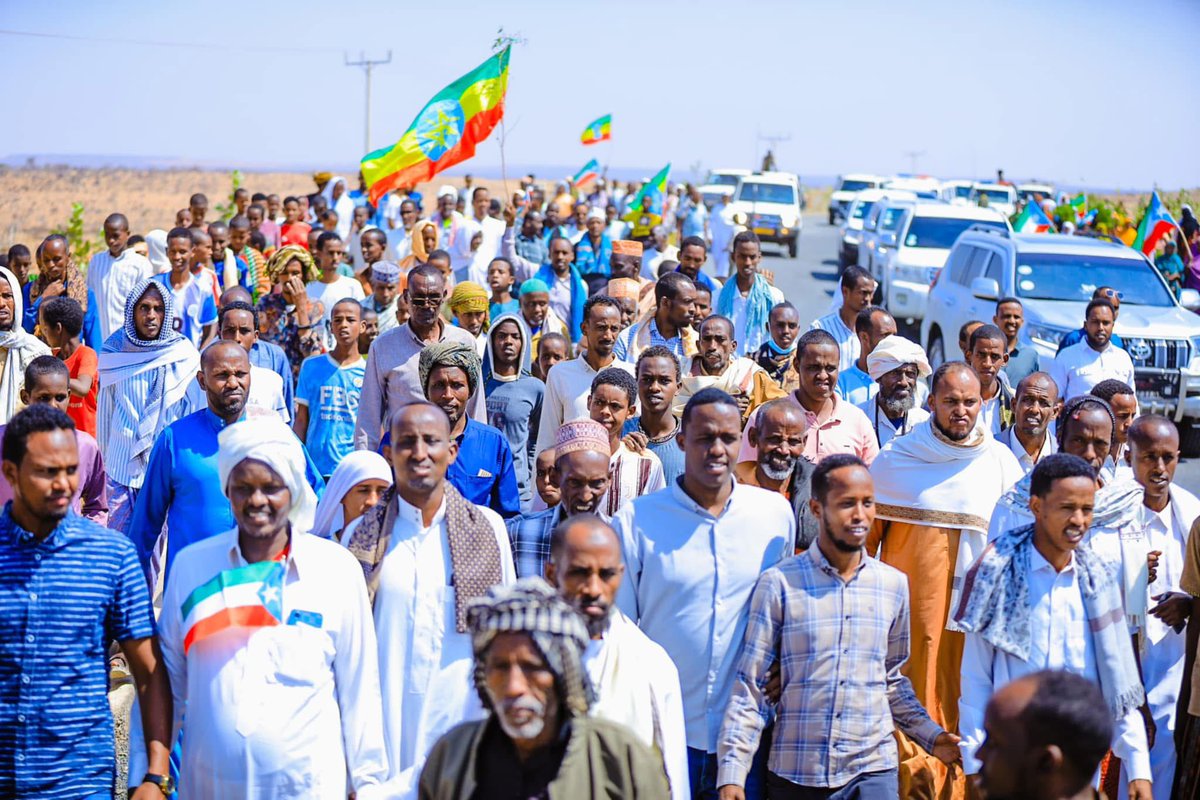 SRSPresident_'s tweet photo. His Excellency President @Mustafe_M_Omer and the delegation he led were warmly welcomed in the Hamaro district of the Erer Zone. https://t.co/0rqf1jDbkQ