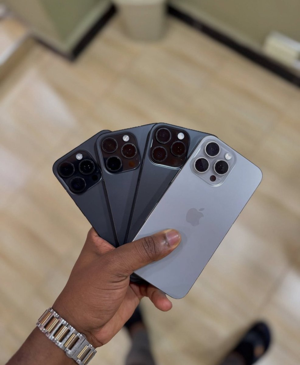 SmartplusUg's tweet photo. ⚡️Never be left behind iPhone 15 pro and 15 pro max still in perfect clean available at low prices ☎️☎️ 0703963377 for inquiries https://t.co/JkgejW5QxO