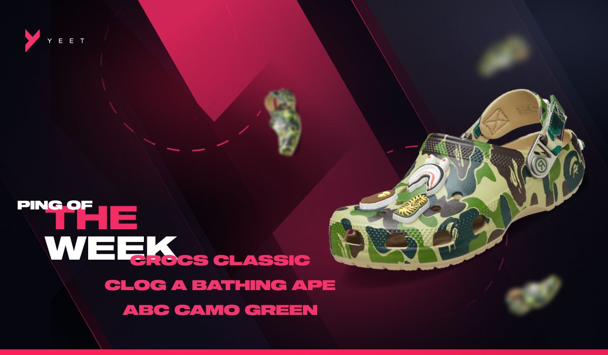 It's ping of the week!👑

Yeet Monitors delivered exceptional speed and accuracy during the Crocs x BAPE collab⚡ 
Instant alerts and top-tier performance ensured a high success rate. 

If you're not using Yeet, you're already late. 💨
Join us, link in bio💚