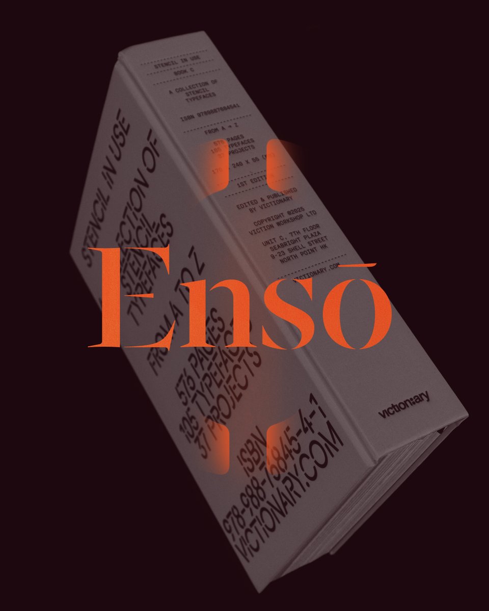 typografische's tweet photo. Excited to share that Stencil Im Use by @victionary_ is finally here! Honored to have FH Enso featured in this inspiring collection. Big thanks to the Victionary team!
#FHEnso #Typography #StencilInUse #TypeDesign #TypeFoundry #GraphicDesign #Typografische https://t.co/Q1sfc40Zk5