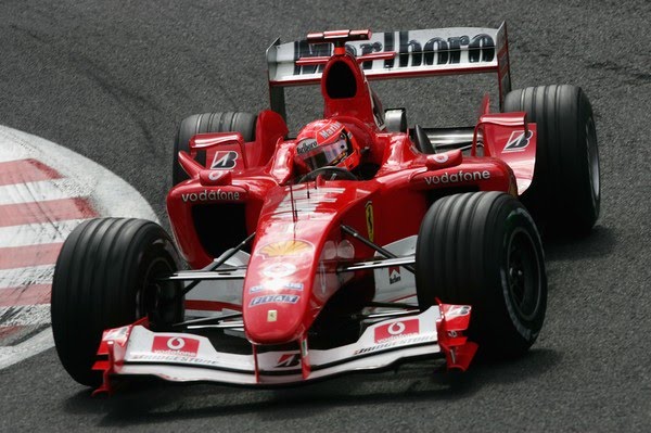 NetoDemetriou's tweet photo. Michael Schumacher, Ferrari, Grande Prêmio da Bélgica, 2004. Via Getty Images. #F1 https://t.co/7K7LXx7o1v