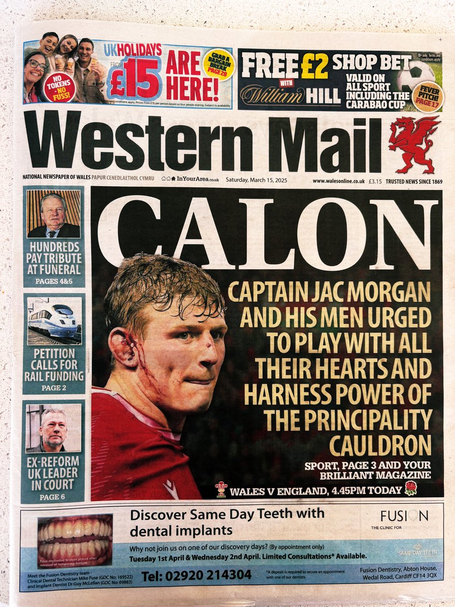 Match day 🔥
Noticed huge demand from across the border for tickets to this one. Fear Swing Low could be even louder in the Principality today than 2 yrs ago, unless Wales can emulate sublime spirit of U20s last night 💪
Happy Super Saturday 6 Nations fans 🏴󠁧󠁢󠁷󠁬󠁳󠁿🏴󠁧󠁢󠁥󠁮󠁧󠁿🇮🇪🏴󠁧󠁢󠁳󠁣󠁴󠁿🇮🇹🇫🇷 #WALvENG