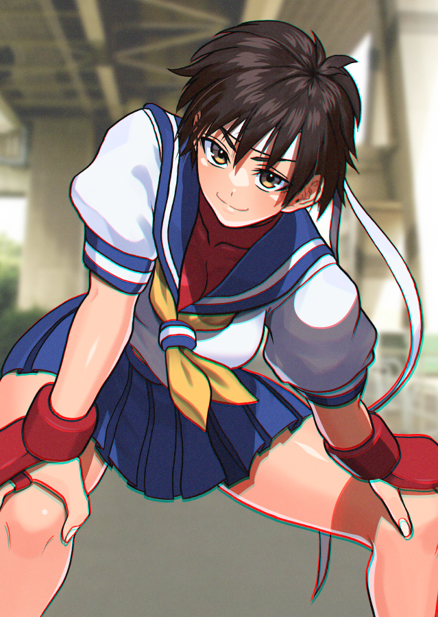 春日野さくら 「3月15日は春日野さくらの誕生日!#StreetFighter #格ゲーキャラ描」|アキス 『深谷慶短編集　瞬き』発売中のイラスト