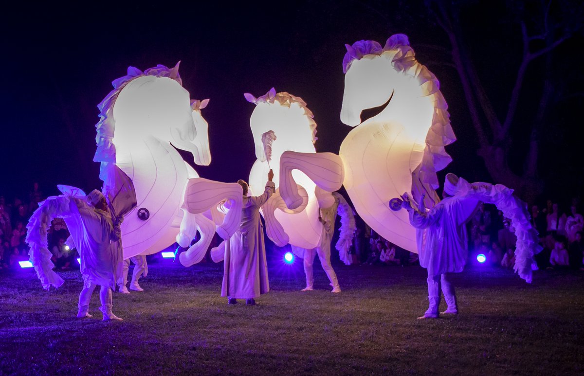 Leicester_News's tweet photo. Head into the city tonight to see the spectacular #LightUpLeicester festival finale! FierS à Cheval will see illuminated white horses making their way down New Walk from 7pm. It's all free - details here: https://t.co/MTryXl2KhX https://t.co/nRJ1N0aF4O